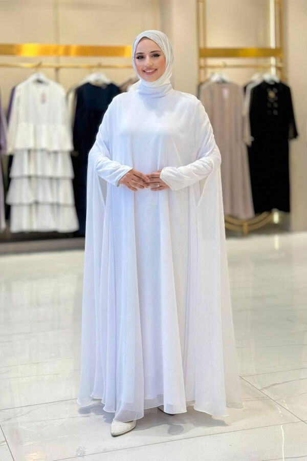 Elbise Abaya Takım 3921 Ekru - 1