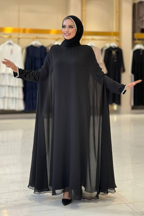 Elbise Abaya Takım 3921 Siyah - 1